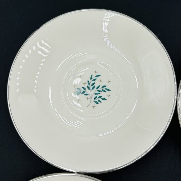 Syracuse China Lyric 5 7/8" Saucer Vintage MCM Made in USA Set of 4 - Picture 3 of 13